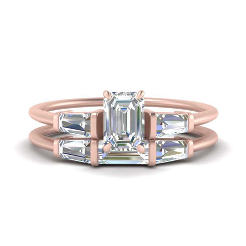 emerald-cut-bar-set-diamond-ring-with-matching-3-baguette-wedding-band-in-rose-gold-FDENS100EM-NL-RG