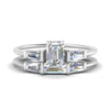 Load image into Gallery viewer, emerald-cut-bar-set-diamond-ring-with-matching-3-baguette-wedding-band-in-white-gold-FDENS100EM-NL-WG