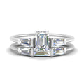 Thumbnail 17 - emerald-cut-bar-set-diamond-ring-with-matching-3-baguette-wedding-band-in-white-gold-FDENS100EM-NL-WG