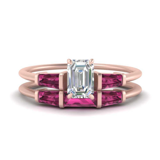 emerald-cut-bar-set-pink-sapphire-ring-with-matching-3-baguette-wedding-band-in-rose-gold-FDENS100EMGSADRPI-NL-RG