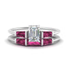 Load image into Gallery viewer, emerald-cut-bar-set-pink-sapphire-ring-with-matching-3-baguette-wedding-band-in-white-gold-FDENS100EMGSADRPI-NL-WG