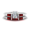 Thumbnail 26 - emerald-cut-bar-set-ruby-ring-with-matching-3-baguette-wedding-band-in-white-gold-FDENS100EMGRUDR-NL-WG