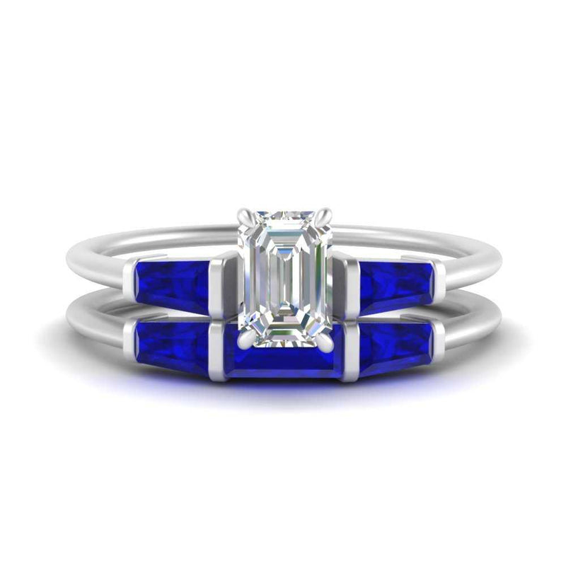emerald-cut-bar-set-sapphire-ring-with-matching-3-baguette-wedding-band-in-white-gold-FDENS100EMGSABL-NL-WG