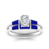 Load image into Gallery viewer, emerald-cut-bar-set-sapphire-ring-with-matching-3-baguette-wedding-band-in-white-gold-FDENS100EMGSABLANGLE5-NL-WG