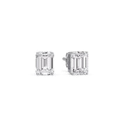 Emerald Cut Diamond Stud Earrings