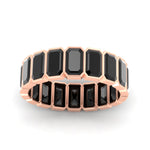 Load image into Gallery viewer, Emerald Cut Bezel 6 Carat Diamond Wedding Band
