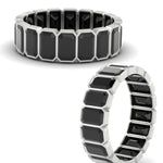 Load image into Gallery viewer, Emerald Cut Bezel 6 Carat Diamond Wedding Band

