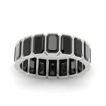 Load image into Gallery viewer, Emerald Cut Bezel 6 Carat Diamond Wedding Band
