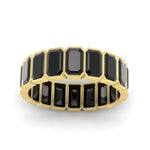Load image into Gallery viewer, Emerald Cut Bezel 6 Carat Diamond Wedding Band

