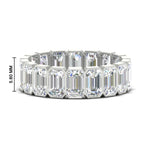 Load image into Gallery viewer, Emerald Cut Bezel 6 Carat Diamond Wedding Band
