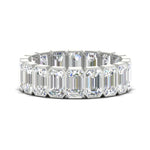 Load image into Gallery viewer, Emerald Cut Bezel 6 Carat Diamond Wedding Band
