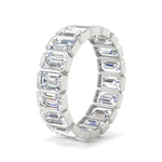 Load image into Gallery viewer, Emerald Cut Bezel 6 Carat Diamond Wedding Band
