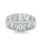 Load image into Gallery viewer, Emerald Cut Bezel 6 Carat Diamond Wedding Band
