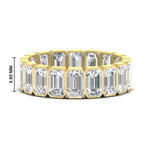 Load image into Gallery viewer, Emerald Cut Bezel 6 Carat Diamond Wedding Band
