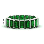 Load image into Gallery viewer, Emerald Cut Bezel 6 Carat Diamond Wedding Band
