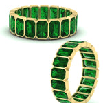 Load image into Gallery viewer, Emerald Cut Bezel 6 Carat Diamond Wedding Band
