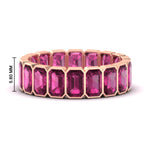 Load image into Gallery viewer, Emerald Cut Bezel 6 Carat Diamond Wedding Band
