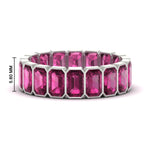 Load image into Gallery viewer, Emerald Cut Bezel 6 Carat Diamond Wedding Band
