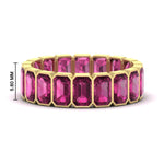 Load image into Gallery viewer, Emerald Cut Bezel 6 Carat Diamond Wedding Band
