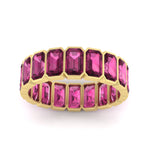 Load image into Gallery viewer, Emerald Cut Bezel 6 Carat Diamond Wedding Band
