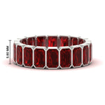 Load image into Gallery viewer, Emerald Cut Bezel 6 Carat Diamond Wedding Band
