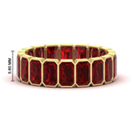 Load image into Gallery viewer, Emerald Cut Bezel 6 Carat Diamond Wedding Band
