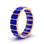 Load image into Gallery viewer, Emerald Cut Bezel 6 Carat Diamond Wedding Band
