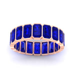 Load image into Gallery viewer, Emerald Cut Bezel 6 Carat Diamond Wedding Band
