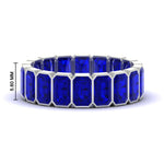 Load image into Gallery viewer, Emerald Cut Bezel 6 Carat Diamond Wedding Band
