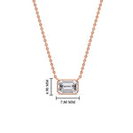 Load image into Gallery viewer, Emerald Diamond Bezel Set Solitaire Pendant
