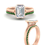 Load image into Gallery viewer, emerald-cut-bezel-solitaire-ring-with-green-emerald-band-in-rose-gold-FD11229EMGEMGRANGLE3-NL-RG_0e3c20ae-2b89-4f5c-a634-feb04c421152.jpg?v=1758702930
