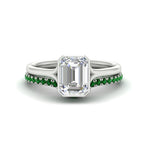 Load image into Gallery viewer, emerald-cut-bezel-solitaire-ring-with-green-emerald-band-in-white-gold-FD11229EMGEMGR-NL-WG_f9db0ea5-3c1f-460a-b8bf-deb2766d994b.jpg?v=1758702931
