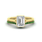Load image into Gallery viewer, emerald-cut-bezel-solitaire-ring-with-green-emerald-band-in-yellow-gold-FD11229EMGEMGR-NL-YG_cc308b21-2778-47ed-b8df-e59eb45bf346.jpg?v=1758702930
