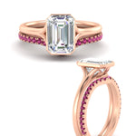 Load image into Gallery viewer, emerald-cut-bezel-solitaire-ring-with-pink-sapphire-band-in-rose-gold-FD11229EMGSADRPIANGLE3-NL-RG_8cf63ed0-582c-49ad-beac-7a23f9dab79d.jpg?v=1758702930
