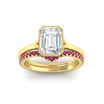 Load image into Gallery viewer, emerald-cut-bezel-solitaire-ring-with-pink-sapphire-band-in-yellow-gold-FD11229EMGSADRPIANGLE5-NL-YG_aa2c0658-1a2e-4a5b-9f8a-26476935c9f8.jpg?v=1758702930
