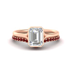 Load image into Gallery viewer, emerald-cut-bezel-solitaire-ring-with-ruby-band-in-rose-gold-FD11229EMGRUDR-NL-RG_8e6b2edf-3785-48de-9e78-aeda6b899966.jpg?v=1758702930
