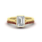 Load image into Gallery viewer, emerald-cut-bezel-solitaire-ring-with-ruby-band-in-yellow-gold-FD11229EMGRUDR-NL-YG_6c3bfb76-97e7-4f4b-ba70-753fe7cc59e1.jpg?v=1758702930
