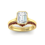 Load image into Gallery viewer, emerald-cut-bezel-solitaire-ring-with-ruby-band-in-yellow-gold-FD11229EMGRUDRANGLE5-NL-YG_20d4a73d-a293-4e9e-a06d-184b13c8c322.jpg?v=1758702930
