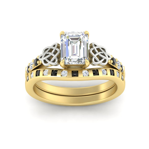 emerald-cut-black-diamond-celtic-two-tone-bridal-matching-set-in-yellow-gold-fdens2255emgblackangle5-nl-yg-ws4.jpg