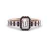 Load image into Gallery viewer, emerald-cut-black-diamond-halo-wedding-ring-set-in-rose-gold-FD8523EMGBLACK-NL-RG