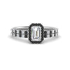 Load image into Gallery viewer, emerald-cut-black-diamond-halo-wedding-ring-set-in-white-gold-FD8523EMGBLACK-NL-WG