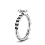 Load image into Gallery viewer, emerald-cut-black-diamond-halo-wedding-ring-set-in-white-gold-FD8523EMGBLACK-NL-WG
