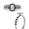Load image into Gallery viewer, emerald-cut-black-diamond-halo-wedding-ring-set-in-white-gold-FD8523EMGBLACK-NL-WG