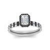 Load image into Gallery viewer, emerald-cut-black-diamond-halo-wedding-ring-set-in-white-gold-FD8523EMGBLACK-NL-WG