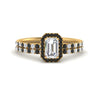Load image into Gallery viewer, emerald-cut-black-diamond-halo-wedding-ring-set-in-yellow-gold-FD8523EMGBLACK-NL-YG