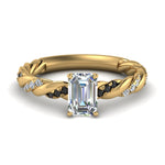 Load image into Gallery viewer, emerald-cut-black-diamond-twisted-vine-engagement-ring-in-yellow-gold-FD9127EMRGBLACK-NL-YG
