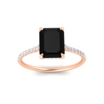 Load image into Gallery viewer, emerald-cut-black-onyx-under-halo-wedding-ring-with-diamond-in-rose-gold-FD9788EMRGBLACK-NL-RG.jpg
