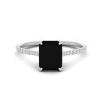 Load image into Gallery viewer, emerald-cut-black-onyx-under-halo-wedding-ring-with-diamond-in-white-gold-FD9788EMRGBLACK-NL-WG.jpg
