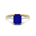 Load image into Gallery viewer, emerald-cut-blue-sapphire-under-halo-wedding-ring-with-diamond-in-yellow-gold-FD9788EMRGSABL-NL-YG.jpg
