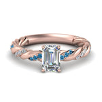 Load image into Gallery viewer, emerald-cut-blue-topaz-twisted-vine-engagement-ring-in-rose-gold-FD9127EMRGICBLTO-NL-RG